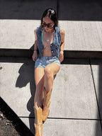 Sleeveless Denim Vest